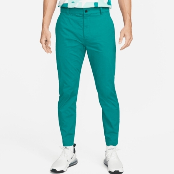 Nike Men's Dri-Fit UPF40+ Chino Slim Geode Teal golf Pants size 30x32 new - Picture 7 of 9